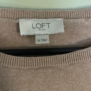 Loft Tan/Cream Crew Neck Sweater Size XL